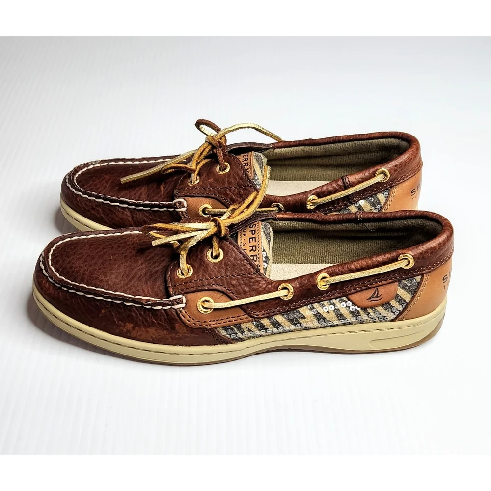 Sperry Top-Sider Zebra sequins boat shoes Women's 8 - Picture 2 of 9